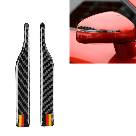 Car Carbon Fiber German Flag Pattern Rearview Mirror Anti-collision Sticker for Audi TT, Left and Right Drive Universal, B Style, Rearview Mirror Anti-collision B