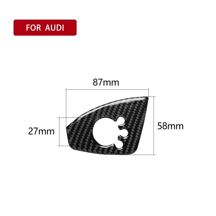 Car Carbon Fiber Door Button Decorative Sticker for Audi TT 8n 8J MK123 TTRS 2008-2014, Right Drive, A Style, Door Button, Right Drive A