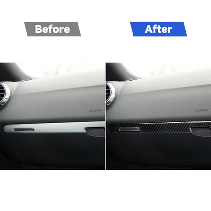 Car Carbon Fiber Passenger Seat Decorative Strip for Audi TT 8n 8J MK123 TTRS 2008-2014, Right Drive, Passenger Seat , Right Drive