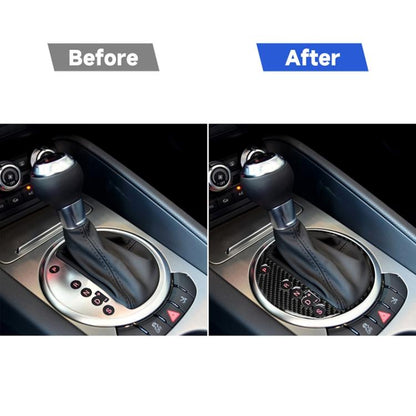 Car Carbon Fiber Gear Shift Position Panel Decorative Sticker for Audi TT 8n 8J MK123 TTRS 2008-2014, Left Drive, Gear Shift Position, Left Drive