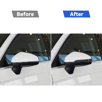 Car Carbon Fiber Rearview Mirror Anti-collision Strip for Audi A3 / S3 2014-2019, Left and Right Drive Universal, Rearview Mirror Anti-collision Strip