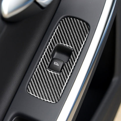 3 PCS Car Carbon Fiber Window Lifting Button Decorative Stickers for Volvo V60 2010-2017 / S60 2010-2018, Right Drive, Window Lifting Button, Right Drive