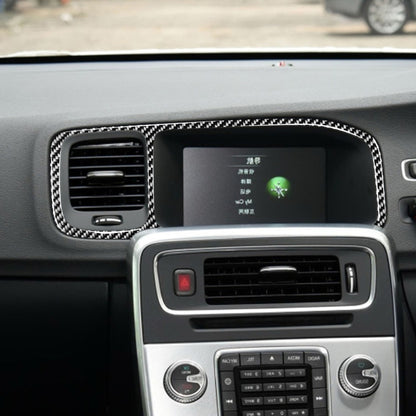 Car Carbon Fiber Navigation Frame Decorative Stickers for Volvo V60 2010-2017 / S60 2010-2018, Right Drive, Navigation Frame, Right Drive