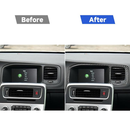 Car Carbon Fiber Navigation Frame Decorative Stickers for Volvo V60 2010-2017 / S60 2010-2018, Left Drive, Navigation Frame, Left Drive