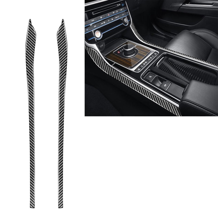 2 PCS Car Carbon Fiber Armrest Decorative Stickers for Jaguar XE X760 XF X260 2016-2020, Left and Right Drive Universal, Armrest