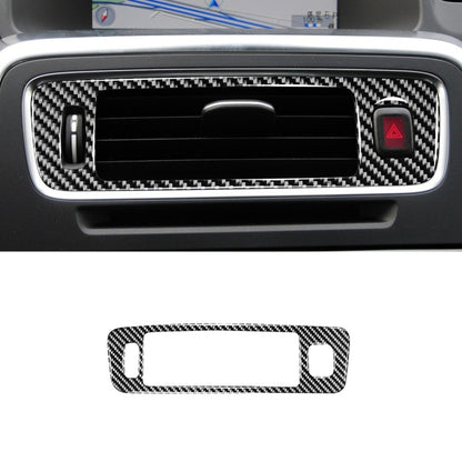 Car Carbon Fiber Central Control Below Air Outlet Decorative Stickers for Volvo V60 2010-2017 / S60 2010-2018, Left Drive , Central Control Below Air Outlet, Left Drive