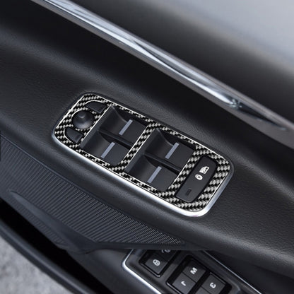 4 in 1 Car Carbon Fiber Lifting Panel Decorative Stickers for Jaguar F-PACE X761 XE X760 2016-2020, Right Drive, Lifting Panel, Right Drive