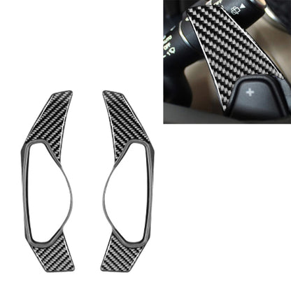 2 PCS Car Carbon Fiber Steering Wheel Paddle Decorative Stickers for Jaguar F-PACE X761 XE X760 XF X260 2016-2020, Left and Right Drive Universal, Steering Wheel Paddle
