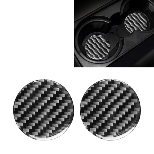 Car Carbon Fiber Water Cup Holder Mat for Land Rover Discovery 4 2010-2016, Left and Right Drive Universal, Water Cup Holder Mat