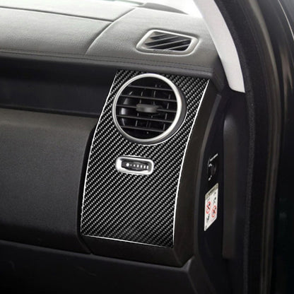 Car Carbon Fiber Central Control Side Air Outlet Decorative Sticker for Land Rover Discovery 4 2010-2016, Left Drive, Central Control Side Air Outlet