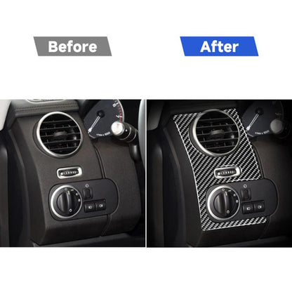 Car Carbon Fiber Central Control Side Air Outlet Decorative Sticker for Land Rover Discovery 4 2010-2016, Left Drive, Central Control Side Air Outlet