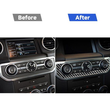Car Carbon Fiber Time Clock Decorative Sticker for Land Rover Discovery 4 2010-2016, Left and Right Drive Universal, Time Clock