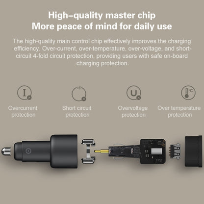 Original Xiaomi CC07ZM 100W Dual Ports USB + USB-C / Type-C Car Charger Fast Charging Version 1A1C, 100W