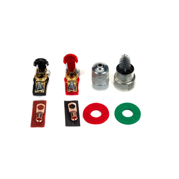 1 Pair Car Battery Cable Terminal Clamps Connectors Battery Clip Wiring with Protective Cleaning, with Protective Cleaning