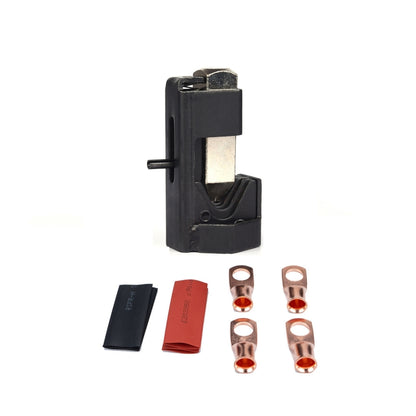 Car Battery Cable Hammer Crimper Hammer Lug Crimper Tool Pliers with T2 Copper 8 x 5/16 Heavy-duty Cold-pressed Wire Terminals, 8 x 5/16