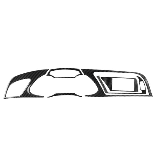 Car Carbon Fiber Dashboard Frame Decorative Sticker for Audi A4 2009-2010 / A4L 2009-2012, Left Drive, For Audi A4 2009-2010