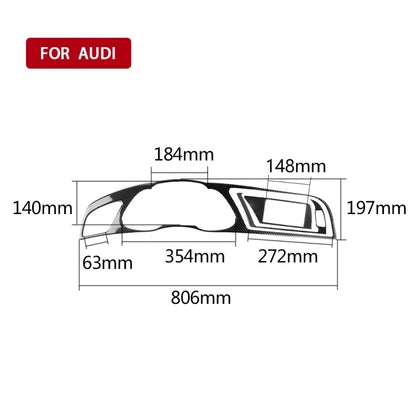 Car Carbon Fiber Dashboard Frame Decorative Sticker for Audi A4 2013-2014, Left Drive, For Audi A4 2013-2014