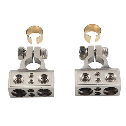 2 PCS Positive and Negative Car Metal Battery Connectors Terminals Clamps Clips with Kits, Clamps Clips