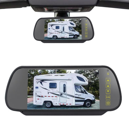 PZ461 Car Waterproof High Position Tail Light Brake Light View Camera + 7 inch Rearview Monitor for Mercedes Benz / Volkswagen, PZ461 + 7 inch Rearview Monitor