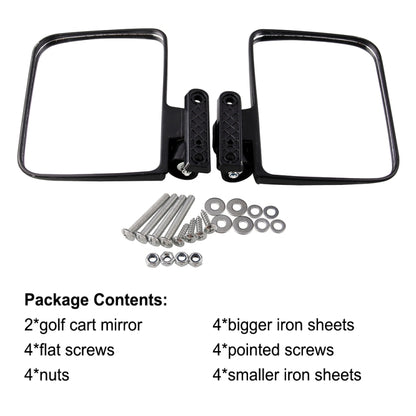 Side Mirror Rear View Mirror for Golf Carts, MR020