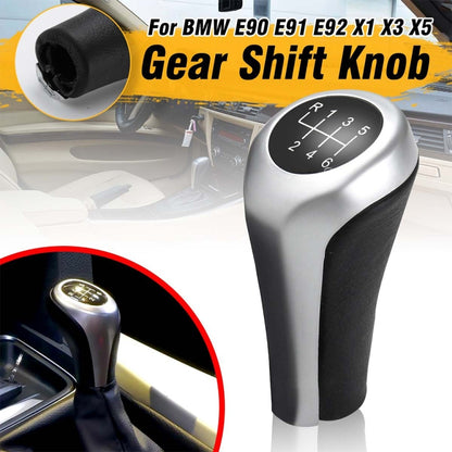 Car 6-speed Matte Silver Gear Shift Lever Knob for BMW, 6-speed Matte Silver