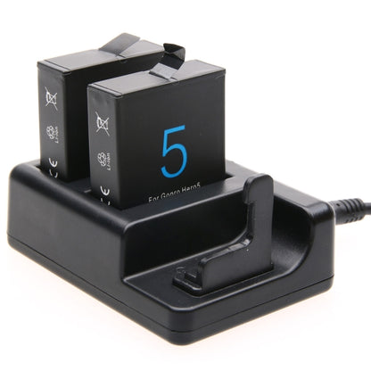 Dual Batteries Charger + Remote Control Charger with USB Cable for GoPro HERO7 Black /6 /5 (AHDBT-501), Batteries not included, Battery+Remote Control Charger