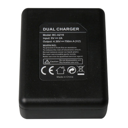 BC-AZ16 Digital Camera USB Dual Batteries Charger for Xiaomi Xiaoyi II 4K, For Xiaomi Xiaoyi II 4K