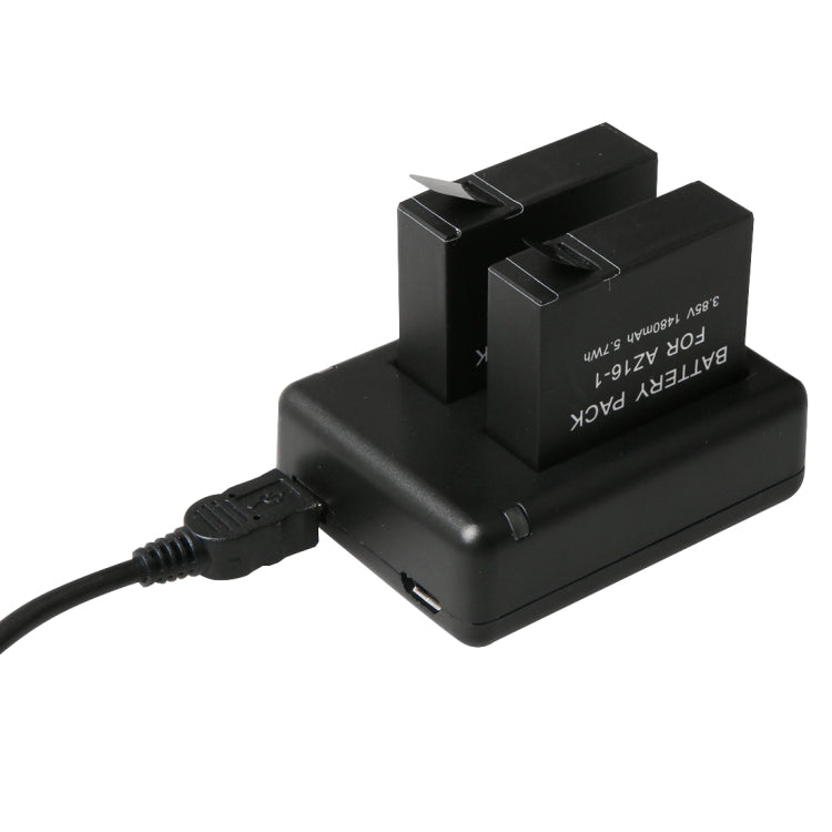 BC-AZ16 Digital Camera USB Dual Batteries Charger for Xiaomi Xiaoyi II 4K, For Xiaomi Xiaoyi II 4K