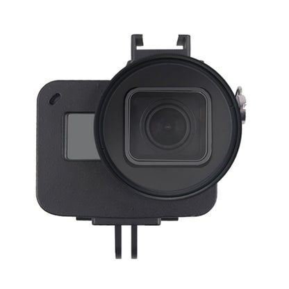Housing Shell CNC Aluminum Alloy Protective Cage with Insurance Frame & 52mm UV Lens for GoPro HERO7 Black /6 /5, 52mm UV Black