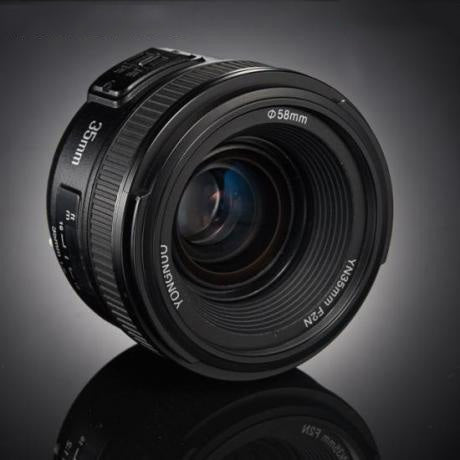 YONGNUO YN35MM F2C 1:2 AF/MF Wide-Angle Fixed/Prime Auto Focus Lens for Canon EOS EF Lens, YN35mm F2C