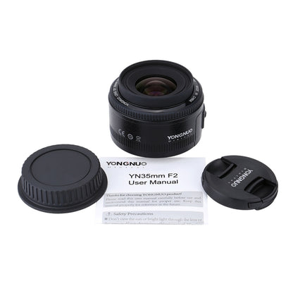 YONGNUO YN35MM F2N 1:2 AF/MF Wide-Angle Fixed/Prime Auto Focus Lens for Nikon DSLR Cameras, YN35mm F2N
