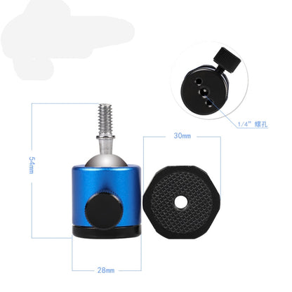 Mini 360 Degree Rotation Panoramic Metal Ball Head for DSLR & Digital Cameras, Blue, Red, Black