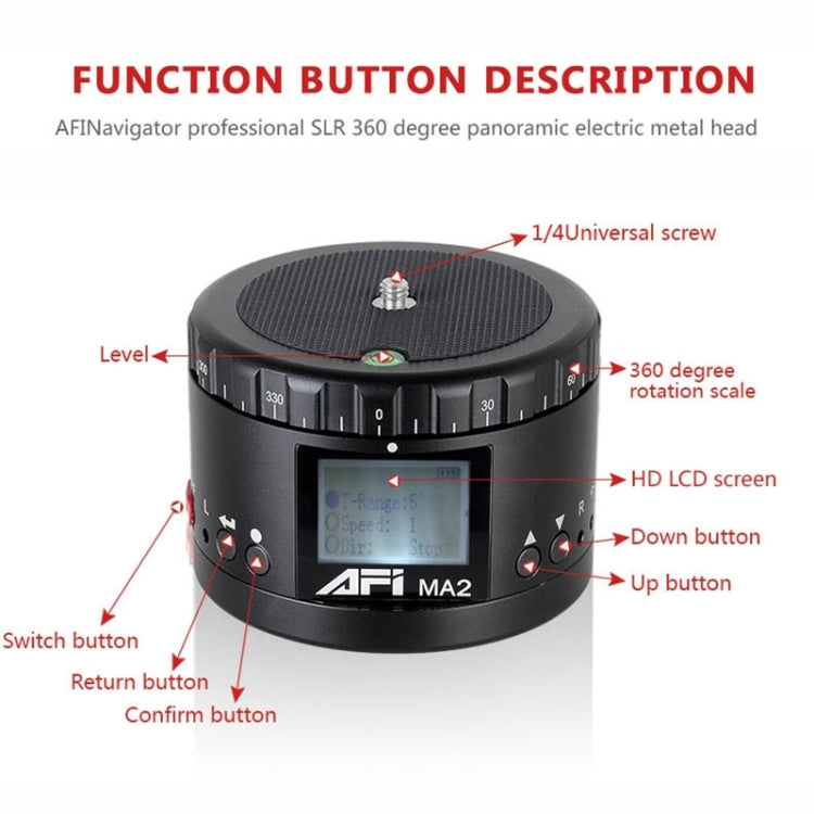 MA2 360 Degree Rotation Delayed Star Photography LCD Camera Mount for SLR & Digital Cameras with Time-lapse Photography, MA2