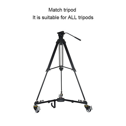 Kingjoy VX-600D Aluminium Alloy Camera Big Foot Wheel Tripod Pulley Base