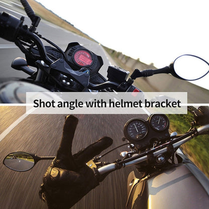 Helmet Belt Mount + Waterproof Housing Protective Case for GoPro HERO7 Black /6 /5, Helmet Belt Mount +Waterproof Case