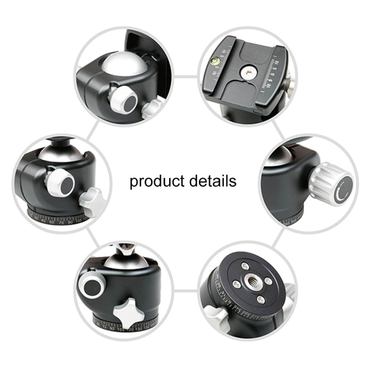 FITTEST X4 Low Center of Gravity High Locking Force Panoramic Ball Head with Quick Release Plate for DSLR & Digital Cameras, Load Max 10kg, YT040 X4