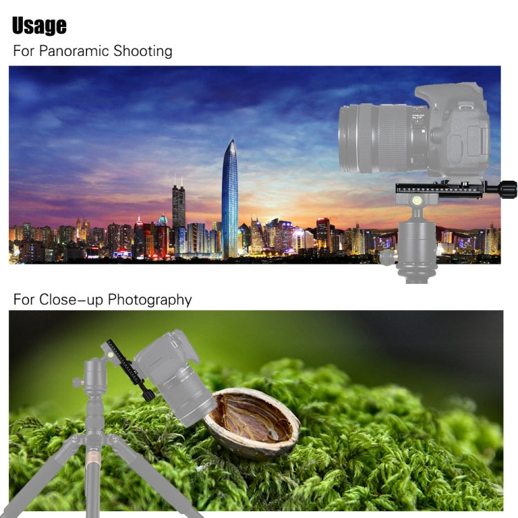 NNR-100 Multi-Purpose 100mm Nodal Rail Slide Plate QR Clamp Macro Panoramic Bracket, NNR-100
