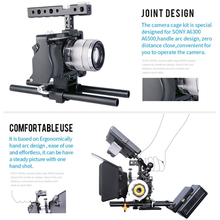 YELANGU C6 Camera Video Cage Stabilizer for Sony A6000 / A6300 / A6500 / A6400, Stabilizer