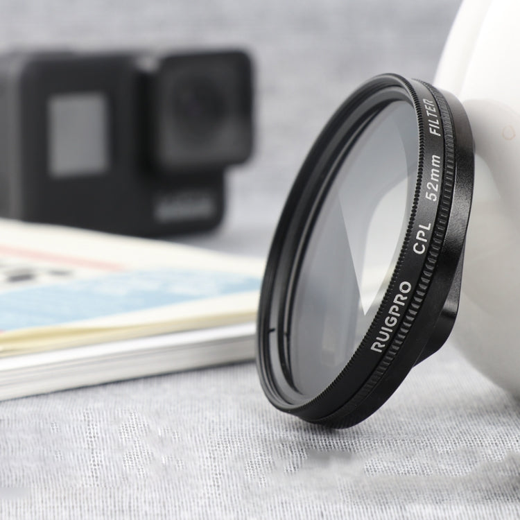 RUIGPRO for GoPro HERO 7/6 /5 Professional 52mm CPL Lens Filter with Filter Adapter Ring & Lens Cap, CPL Lens