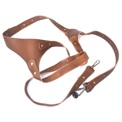 Quick Release Anti-Slip Shoulder Leather Harness Camera Strap with Metal Hook for SLR / DSLR Cameras (Left Shoulder), Left Shoulder, Right Shoulder