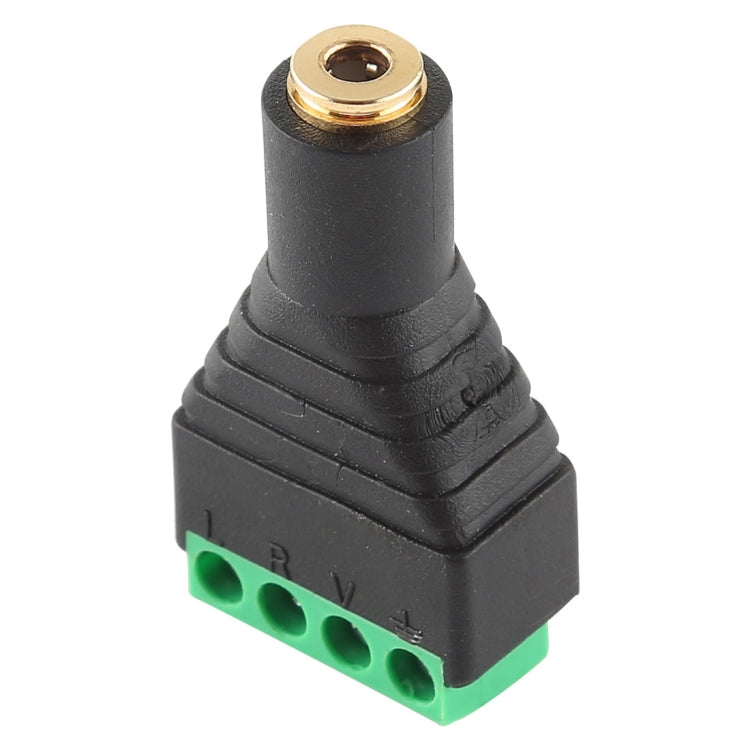 3.5mm Female Plug 4 Pin Terminal Block Stereo Audio Connector, 3.5mm Female (4 Pin)