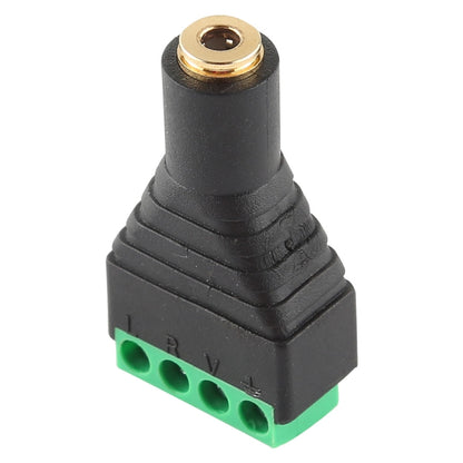 3.5mm Female Plug 4 Pin Terminal Block Stereo Audio Connector, 3.5mm Female (4 Pin)