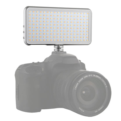 LED011S Pocket 180 LEDs Professional Vlogging Photography Video & Photo Studio Light with OLED Display & Cold Shoe Adapter Mount for Canon / Nikon DSLR Cameras, 180 LED