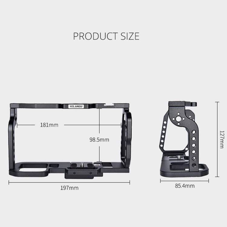 YELANGU C9 YLG0911A-A Video Camera Cage Stabilizer for DJI BMPCC 4K, C9
