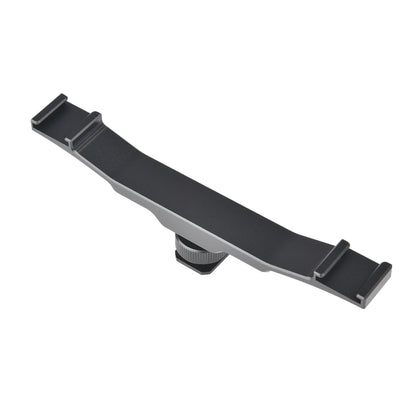 YELANGU YLG0702A Dual Cold Hot Shoe Mount Adapter Aluminum Alloy Extension Bracket, Dual Cold Hot Bracket