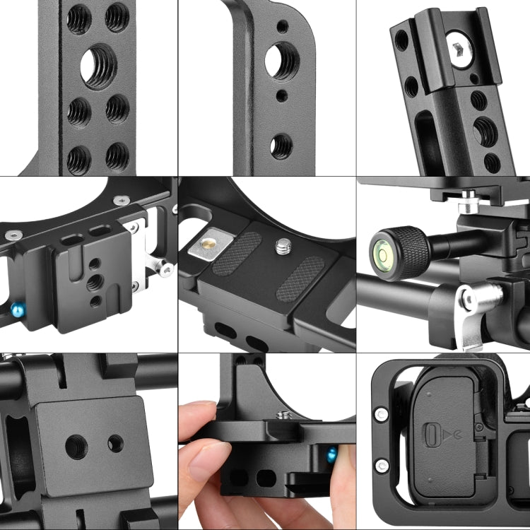 YELANGU C15 YLG0711A Video Camera Cage Stabilizer with Handle & Rail Rod for Nikon Z6 / Z7, YLG0711A