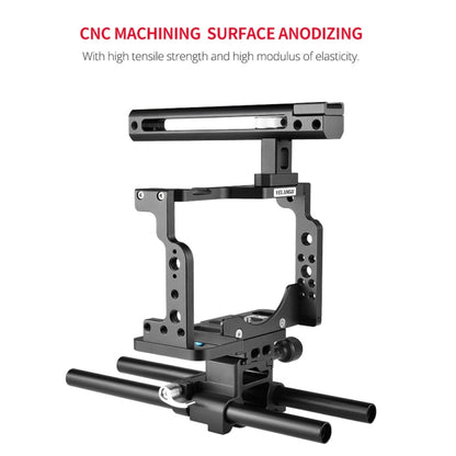 YELANGU C15 YLG0711A Video Camera Cage Stabilizer with Handle & Rail Rod for Nikon Z6 / Z7, YLG0711A