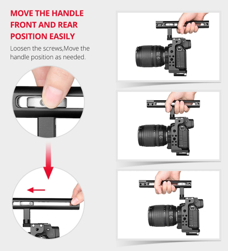 YELANGU C15-B YLG0711A-A Video Camera Cage Stabilizer with Handle for Nikon Z6 / Z7, YLG0711A-A