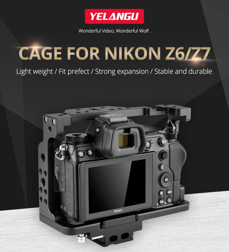 YELANGU C15-A YLG0711A-A01 Video Camera Cage Stabilizer for Nikon Z6 / Z7, YLG0711A-A01