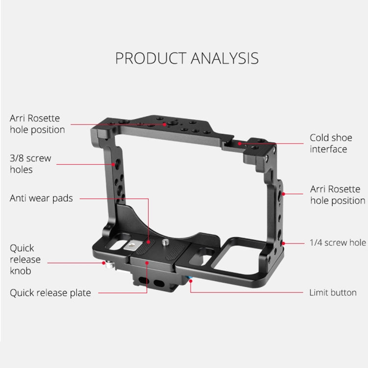 YELANGU C15-A YLG0711A-A01 Video Camera Cage Stabilizer for Nikon Z6 / Z7, YLG0711A-A01